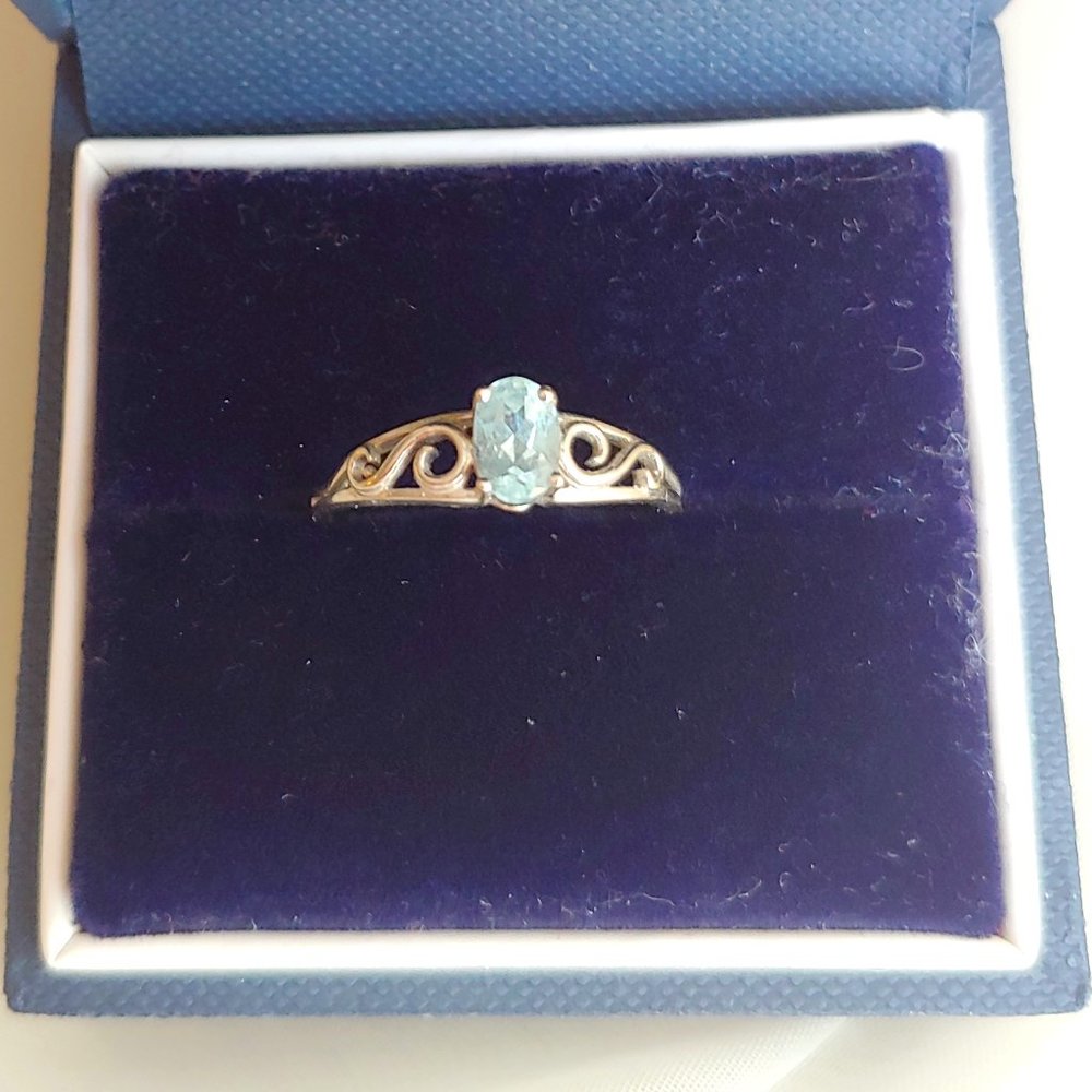 Elegant Light Blue Ring - Size 6.5 or 7